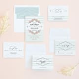 "Striped Sweet Nothings" - Wedding Invitations in Romantic by Tanya Lee of Frooted Design - Invitation Suite