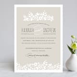 "White Shadows" - Wedding Invitations in Champagne by Jessica Williams - Front