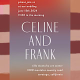 "Retro Grid" - Wedding Invitations in Sunset by Simona Camp - Close-Up