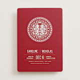 "Double Happiness Seal" - Wedding Invitations in Carmine by Lori James - Front