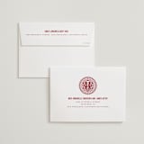 "Double Happiness Seal" - Wedding Invitations in Carmine by Lori James - FREE Recipient Addressing