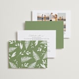 "Hydrangea Frame" - Wedding Invitations in Periwinkle by Susan Moyal - Back of Card