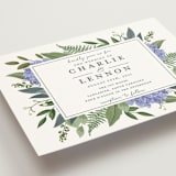 "Hydrangea Frame" - Wedding Invitations in Periwinkle by Susan Moyal - Close-Up