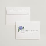 "Hydrangea Frame" - Wedding Invitations in Periwinkle by Susan Moyal - FREE Recipient Addressing