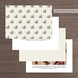 "Elegance Illustrated" - Wedding Invitations in Beige by Phrosné Barwood - Back of Card