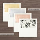 "Elegance Illustrated" - Wedding Invitations in Beige by Phrosné Barwood - Envelope Liner Options