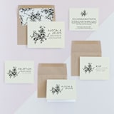 "Elegance Illustrated" - Wedding Invitations in Beige by Phrosné Barwood - Invitation Suite