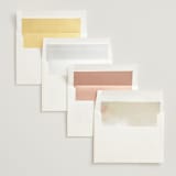 "Pastel Sky" - Wedding Invitations in Moss by Hannah Williams - Envelope Liner Options