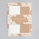 "Lace and Kraft" - Wedding Invitations in Kraft by Katharine Watson - Assembled
