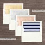 "Down by the Sea" - Wedding Invitations in Marine by Sandra Picco Design - Envelope Liner Options