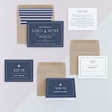 "Down by the Sea" - Wedding Invitations in Marine by Sandra Picco Design - Invitation Suite