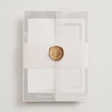 "Soft Overlay" - Wedding Invitations in Cloud by Mansi Verma - Vellum Wrap with Wax Seal