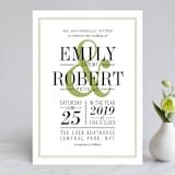 "Wed in Type" - Wedding Invitations in Moss by Ariel Rutland - Front