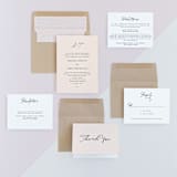 "Estate" - Wedding Invitations in Blush by Kim Dietrich Elam - Invitation Suite
