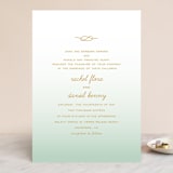 "Simple Knot" - Wedding Invitations in Mint by SimpleTe Design - Front