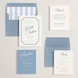 "Marenza" - Wedding Invitations in Bluebell by Jessica Williams - Invitation Suite