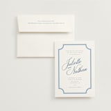 "Marenza" - Wedding Invitations in Bluebell by Jessica Williams - Invitation with Envelope