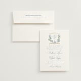 "Coastal crest" - Wedding Invitations in Ocean by Creo Study - Invitation with Envelope
