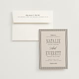 "Linea" - Wedding Invitations in Noir by Pixel and Hank - Invitation with Envelope