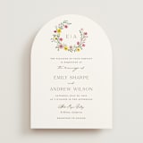 "Wildflower wreath" - Wedding Invitations in Peony by Yaling Hou Suzuki - Front