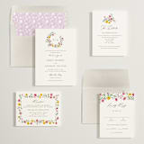"Wildflower wreath" - Wedding Invitations in Peony by Yaling Hou Suzuki - Invitation Suite