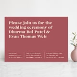 "headline" - Wedding Invitations in Rust by Melissa Egan of Pistols - Front