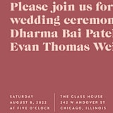 "headline" - Wedding Invitations in Rust by Melissa Egan of Pistols - Close-Up