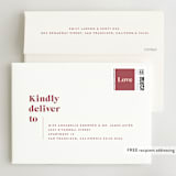 "headline" - Wedding Invitations in Rust by Melissa Egan of Pistols - FREE Recipient Addressing