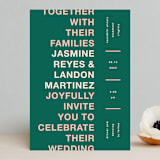 "Bold Type" - Wedding Invitations in Parrot by Owl and Toad - Front
