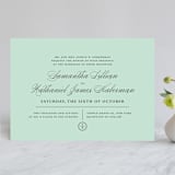 "Notable" - Wedding Invitations in Robins Egg by Olivia Raufman - Front