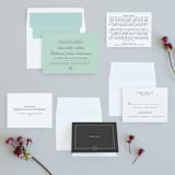 "Notable" - Wedding Invitations in Robins Egg by Olivia Raufman - Invitation Suite