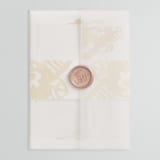 "Sparks" - Wedding Invitations in Sunshine by Corie Page - Assembled with Vellum Wrap and Wax Seal