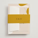 "Trust" - Wedding Invitations in Ochre by Wendy Chung - Assembled with Belly Band