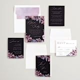 "Romantic Florals" - Wedding Invitations in Violet by Hooray Creative - Invitation Suite
