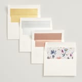 "Cheerful Bouquet" - Wedding Invitations in Chardonnay by Lori Wemple - Envelope Liner Options