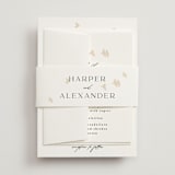 "Soar" - Wedding Invitations in Cream by Phrosné Barwood - Assembled with Belly Band