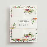 "Secret Garden" - Wedding Invitations in Daisy by Susan Moyal - Assembled with Belly Band