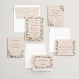 "Secret Garden" - Wedding Invitations in Blush by Susan Moyal - Invitation Suite
