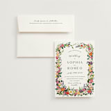 "Secret Garden" - Wedding Invitations in Daisy by Susan Moyal - Invitation with Envelope