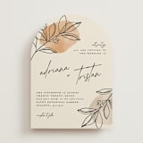 "leaf contour" - Wedding Invitations in Natural by Susan Zinader - Front