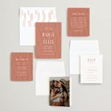 "Echo" - Wedding Invitations in Rust by Jennifer Wick - Invitation Suite