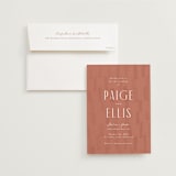 "Echo" - Wedding Invitations in Rust by Jennifer Wick - Invitation with Envelope