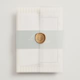 "Curved frame" - Wedding Invitations in Citrine by Emily Betts - Assembled with Vellum Wrap and Wax Seal