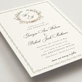 "Monogramed" - Wedding Invitations in Blush by Susan Moyal - Detail