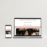 "Monogramed" - Wedding Invitations in Blush by Susan Moyal - FREE Wedding Website