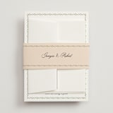 "Monogramed" - Wedding Invitations in Blush by Susan Moyal - Assembled with Belly Band