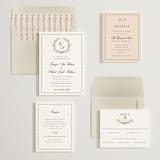 "Monogramed" - Wedding Invitations in Blush by Susan Moyal - Invitation Suite
