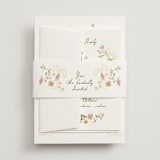 "spring draped garland" - Wedding Invitations in Dusty Rose by Phrosné Barwood - Assembled with Belly Band