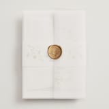 "spring draped garland" - Wedding Invitations in Dusty Rose by Phrosné Barwood - Assembled with Vellum Wrap and Wax Seal