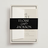 "Galleria" - Wedding Invitations in Onyx by Laura Hankins - Assembled with Belly Band